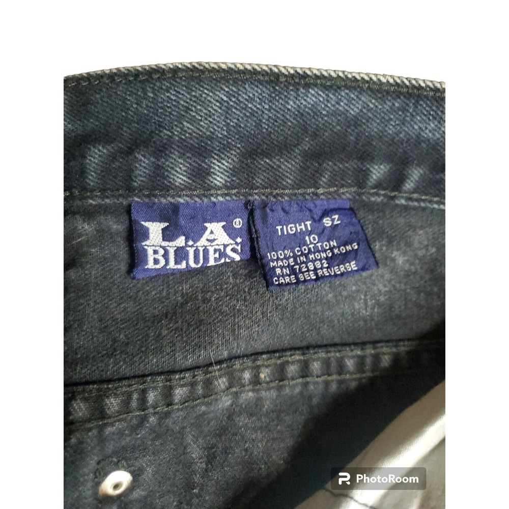 LA Blues High Rise Classic Fit Medium Blue Mom‎ Jeans Tapered Leg Size 10 - Picture 3 of 3
